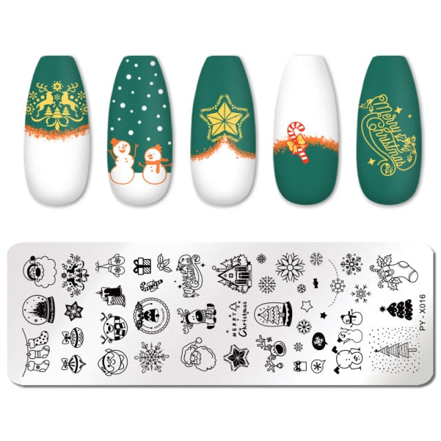 Nail Art Geometry Nail Stamping Plates Lines Animal Fruits Theme