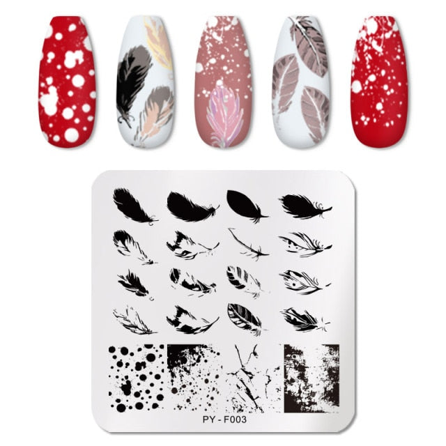 Nail Art Geometry Nail Stamping Plates Lines Animal Fruits Theme