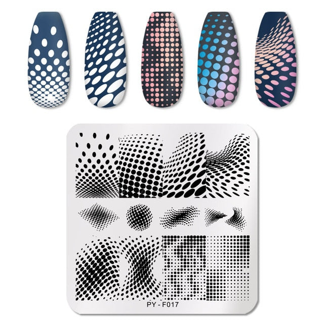 Nail Art Geometry Nail Stamping Plates Lines Animal Fruits Theme