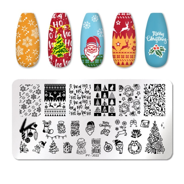 Nail Art Geometry Nail Stamping Plates Lines Animal Fruits Theme