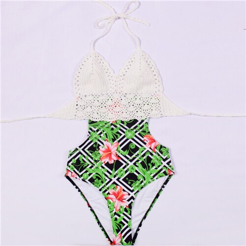 AshoreShop Womens Once Piece Crochet Sexy Monokini Swimsuit