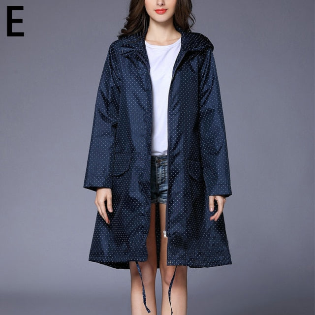 Women Raincoat Men Windbreaker Rain Clothes Hooded Poncho Portable Windproof Zipper Motorcycle Rainwear Adult Rain Jacket