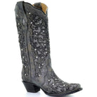 High Quality Pointed Toe Embroidery Chunky Heels Western Boots