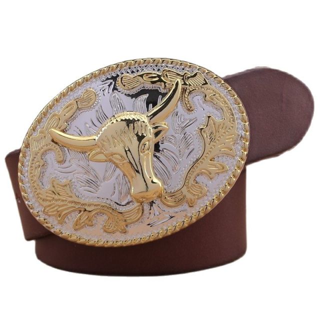 Luxury Cowgirl Real Leather Belt gold eagle big buckle