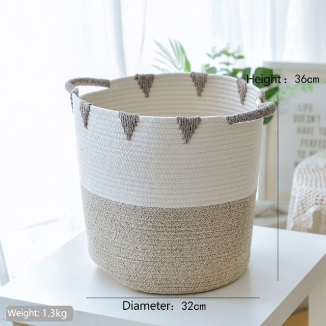 Ashore Shop Classic Rope Woven Style Basket Storage Container