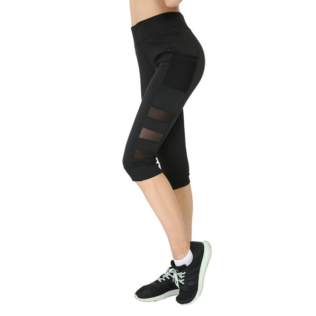 Ashore Shop Women's High Waist Mesh Running Yoga Pushup Legging