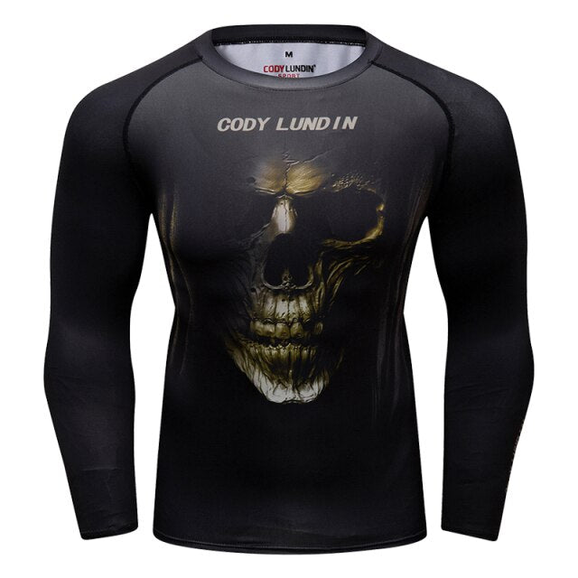 Ashore Shop Men's Running Long Sleeve Rash Guard Compression Shirt