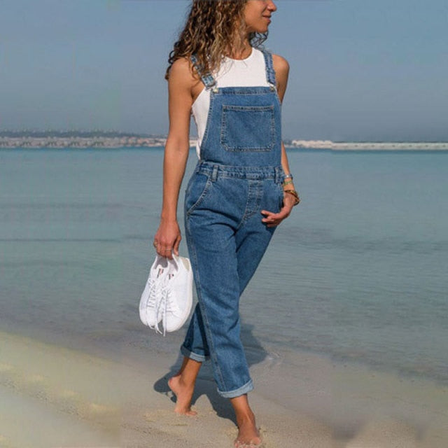 Casual Jeans Denim Overalls 2022 New Minimalist Womens Rompers Loose Overalls Women's Denim Jumpsuit Summer Fashion Jumpsuit 903