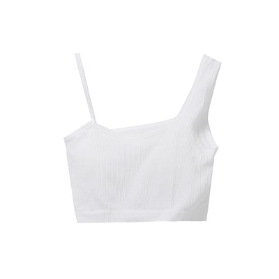 Long SleeveT-shirt Womens Halter Neck Tube Top Square Neck Short Slim tops