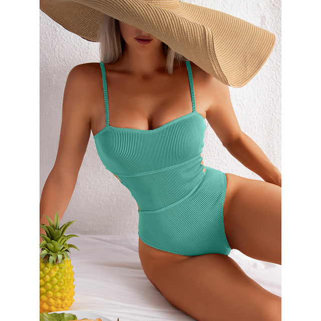 Sexy Women One Piece Swimsuit Bandage Female Swimwear Backless Monokini