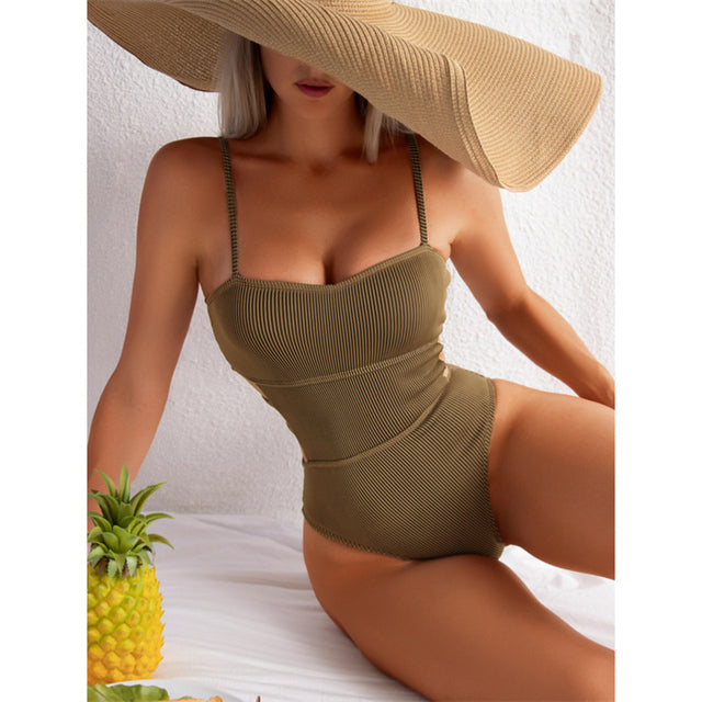 Sexy Women One Piece Swimsuit Bandage Female Swimwear Backless Monokini