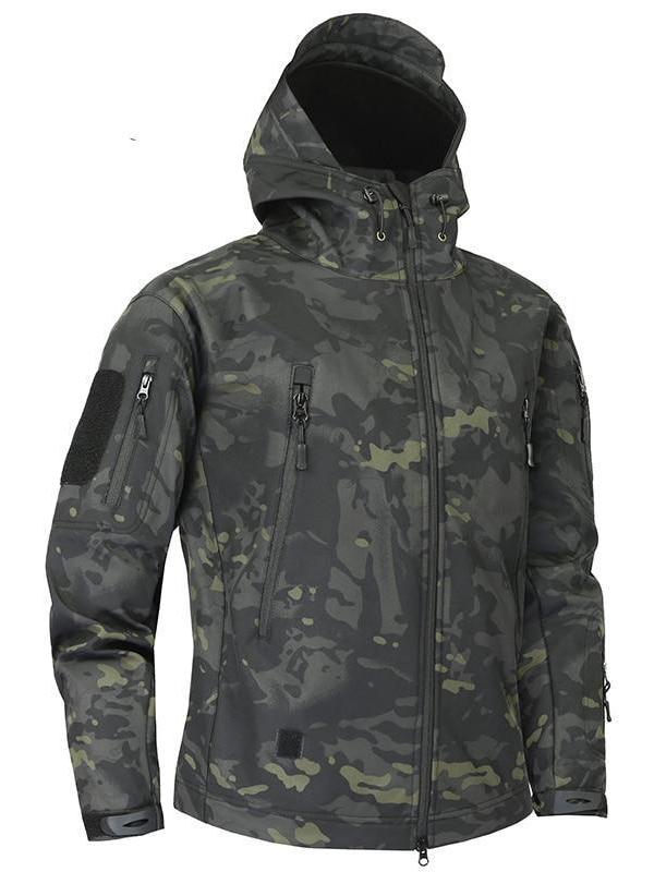 ASHORESHOP Mens outdoor tactical waterproof hoody softshell jacket mens outerwear 