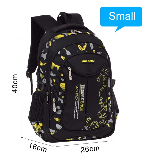 Waterproof Backpack Schoolbag For Male Casual School Bags For Boys 1-3-6 Grade