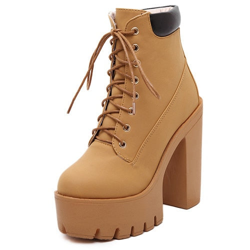 Women Autumn Winter Platform Ankle Boots