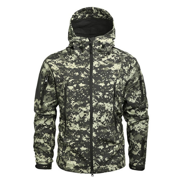 ASHORESHOP Mens outdoor tactical waterproof hoody softshell jacket mens outerwear 