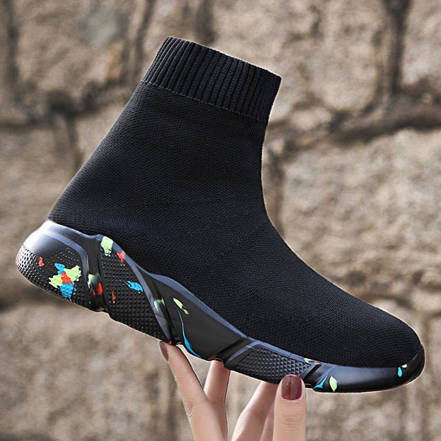 Women Slip on Sock Sneaker Ankle Boots
