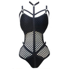 ASHORESHOP 2019 Black White Mesh Net Sexy Women Swimwear One Piece Swimsuit 