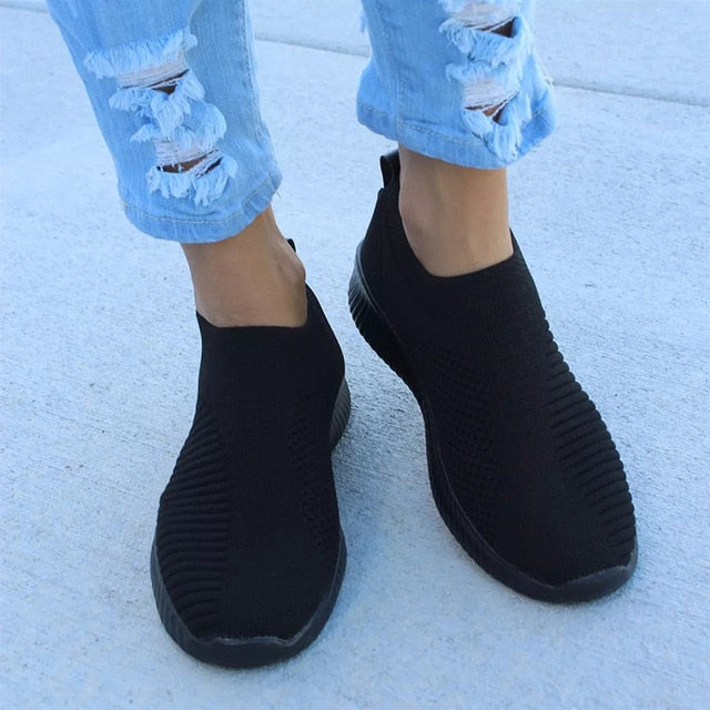 Women Air Mesh Super Comfortable Shoes Fashion Slip On Sock Shoes