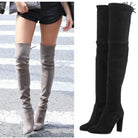 Sexy Fashion Over the Knee Boots High Heels Woman Shoes Black Gray